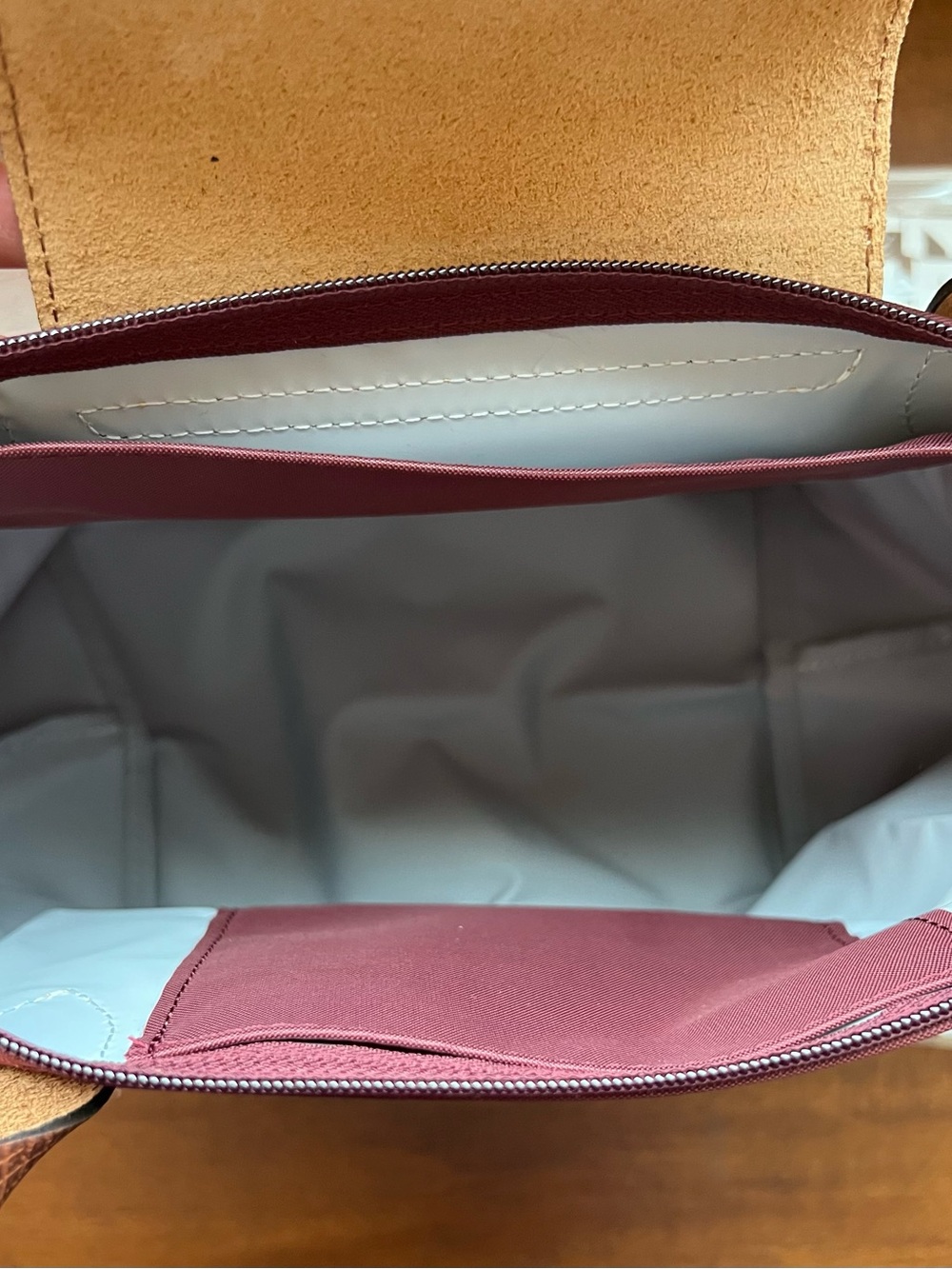 Longchamp Le Pliage Original Small Handbag Burgundy - Picture 5 of 6